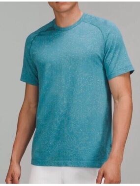 Lululemon Metal Vent Tech Short Sleeve 2.0 Tee Men's XXL Aqua Blue Athletic Gym